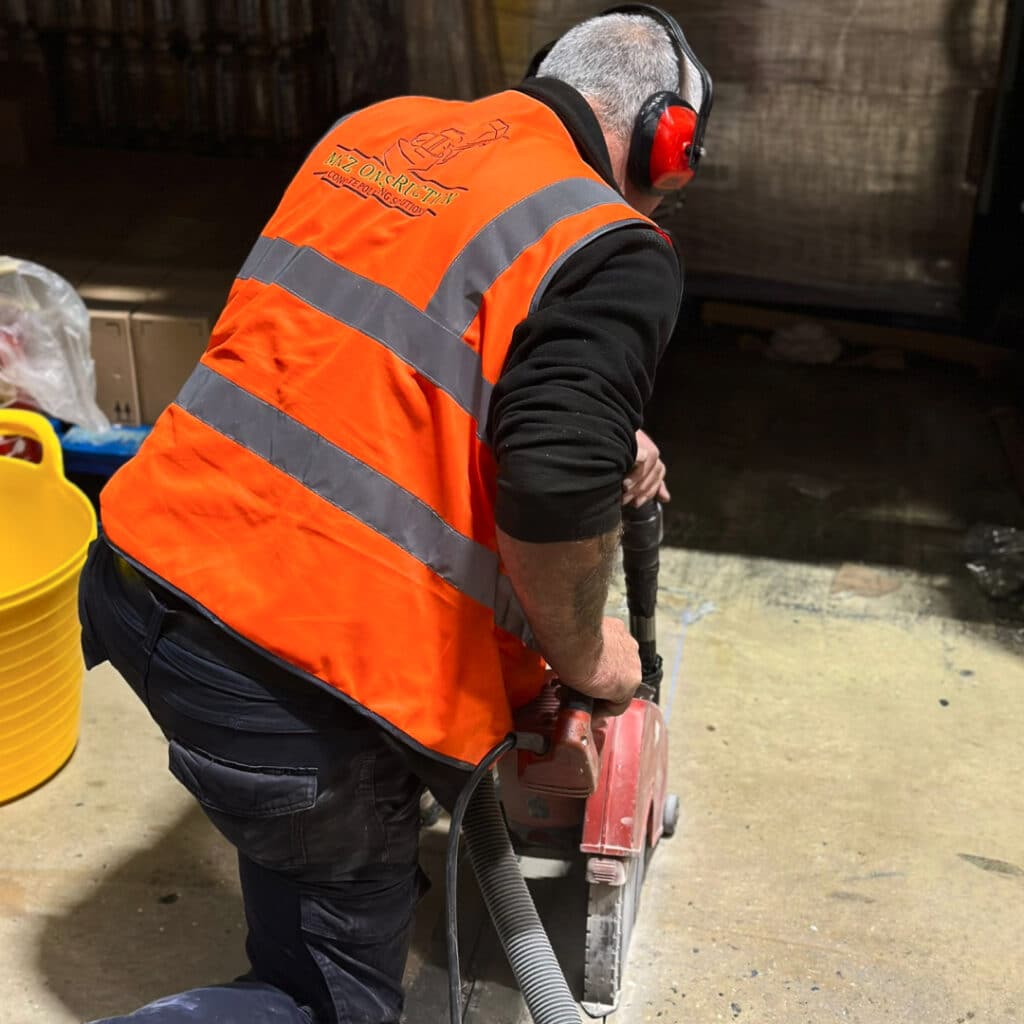 man working on warehouse floor